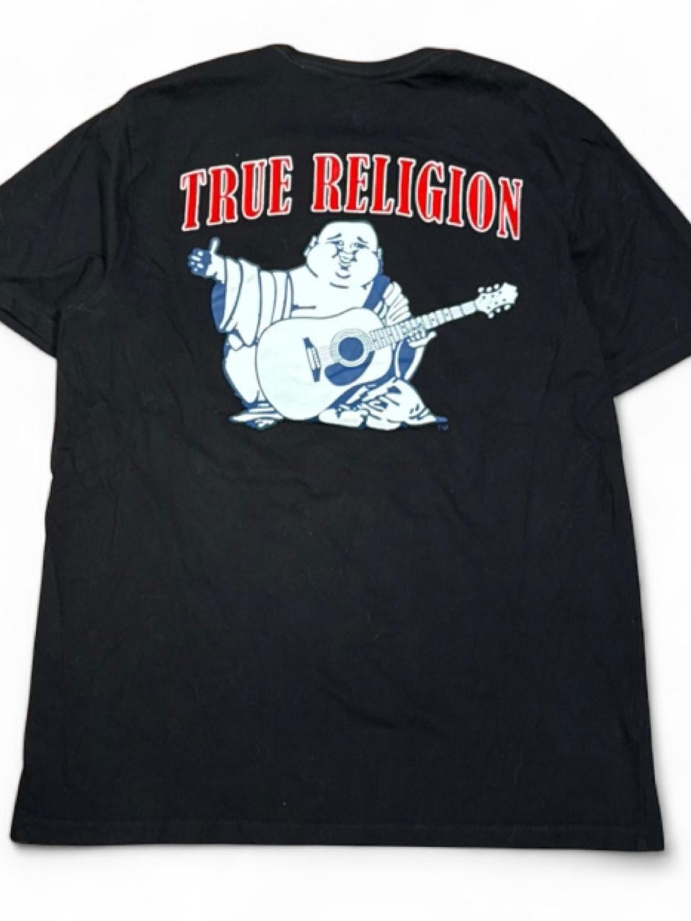 Y2K True Religion Graphic Black Tee